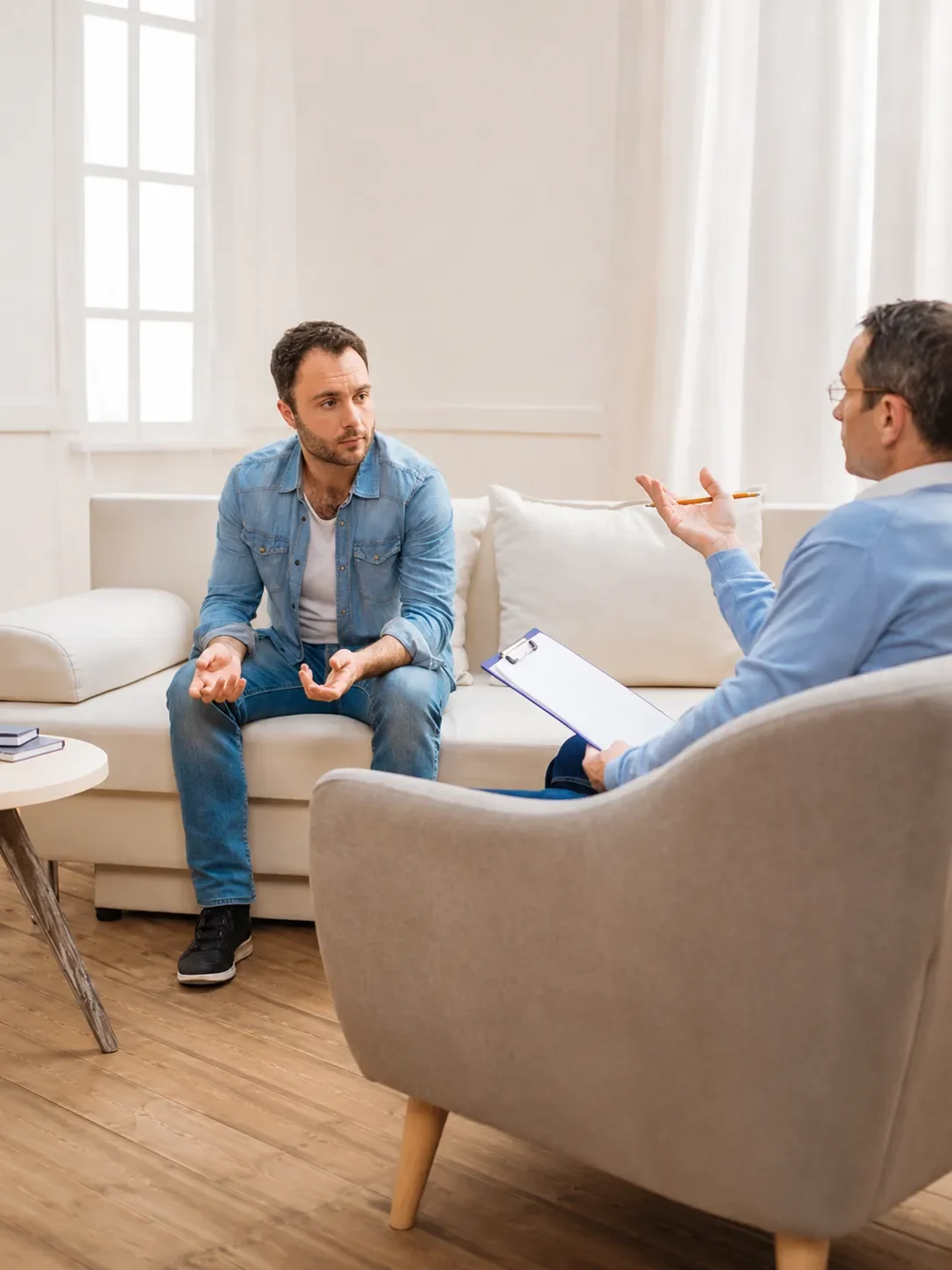 Therapy session in a calm space